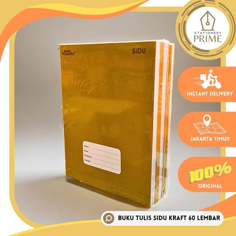 

Sale! Buku Tulis Sidu Sampul Coklat 60 Lembar - 1 Pack Isi 10 Buku Kraft Original