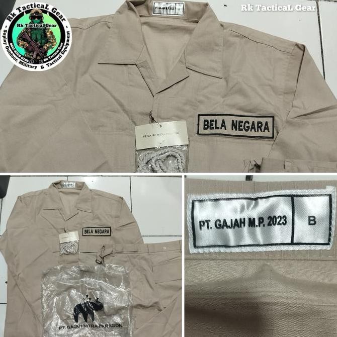 BAJU SERAGAM PDL JATAH KEMHAN PT. PANCA & PT. GAJAH | 1STEL BAJU KEMENTRIAN PERTAHANAN  KUALITAS TER