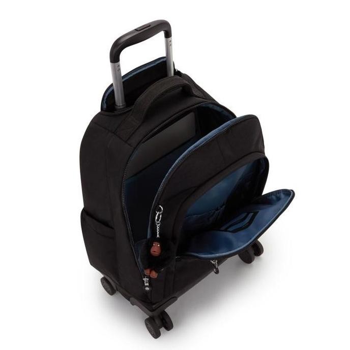 Murah Kipling New Zea Wheeled Backpack Trolley Compartmen Laptop -True Black
