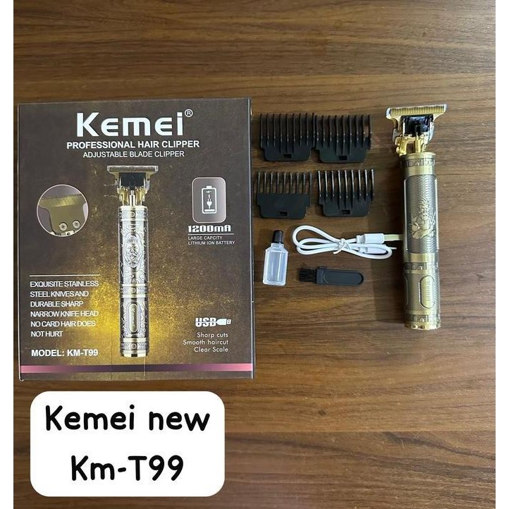 Terlaris Hair Clipper Trimmer Detailer Alat Cukur Rambut Kemei Clipper Kemei Km-T99