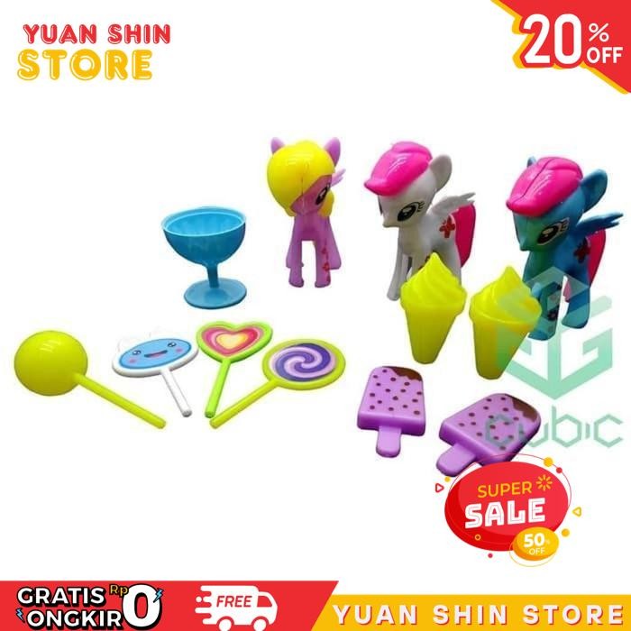 MAINAN ANAK KUDA PONY ICE CREAM FI-556 - MAINAN MURAH TERJAMIN BEST