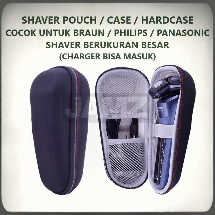 Terlaris Shaver Pouch Hardcase For Braun / Philips / Panasonic Shaver Case Tempat Penyimpanan Alat C