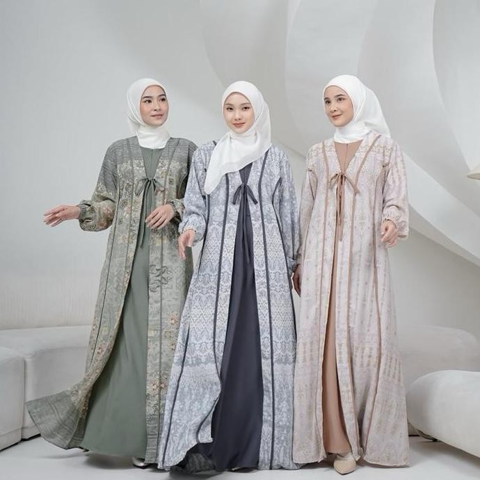 Joley Cloth - Alia Dress Abaya Simple Lionel Richie Gamis Bridesmaids Wanita Motif Printing Terbaru 
