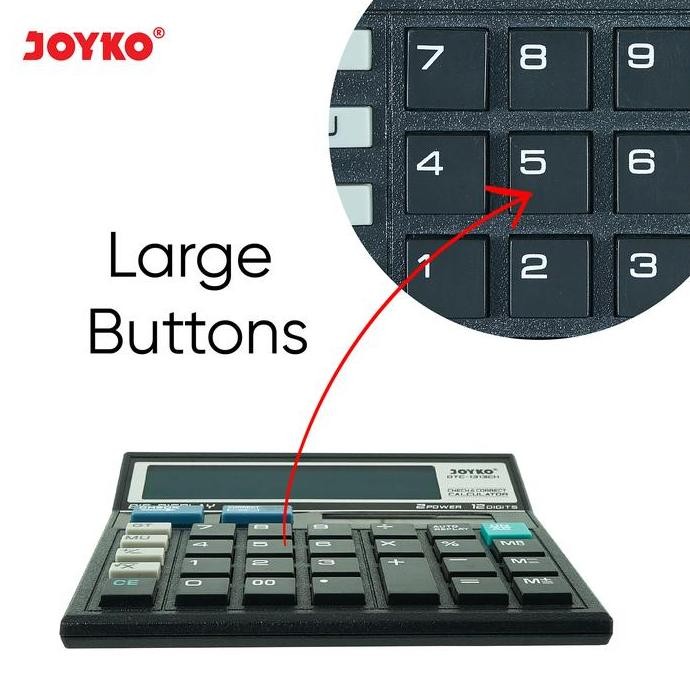 

restock Joyko Calculator 12 Digit / Kalkulator Joyko DTC-1313CH 12 Angka Meja Kantor Kasir