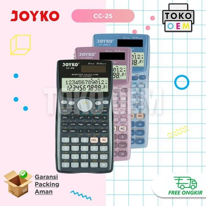 

restock JOYKO CC-25CO CALCULATOR SCIENTIFIC KALKULATOR RUMUS MATEMATIKA FISIKA