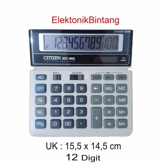

restock Kalkulator Citizen SDC 868L - Kalkulator Sedang - Kalkulator 12 Digit