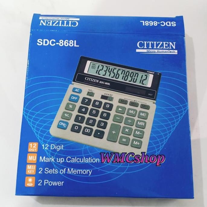 

restock CITIZEN Calculator 12digit SDC-868L Kalkulator Dagang sdc-868L Citizen