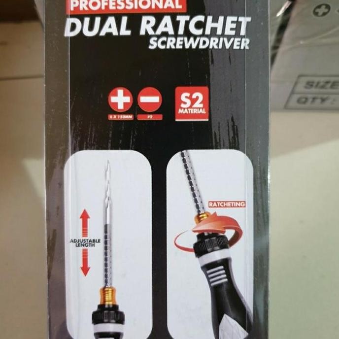 OBENG RACHET BOLAK BALIK TOHO / DUAL RATCHET SCREWDRIVER TOHO
