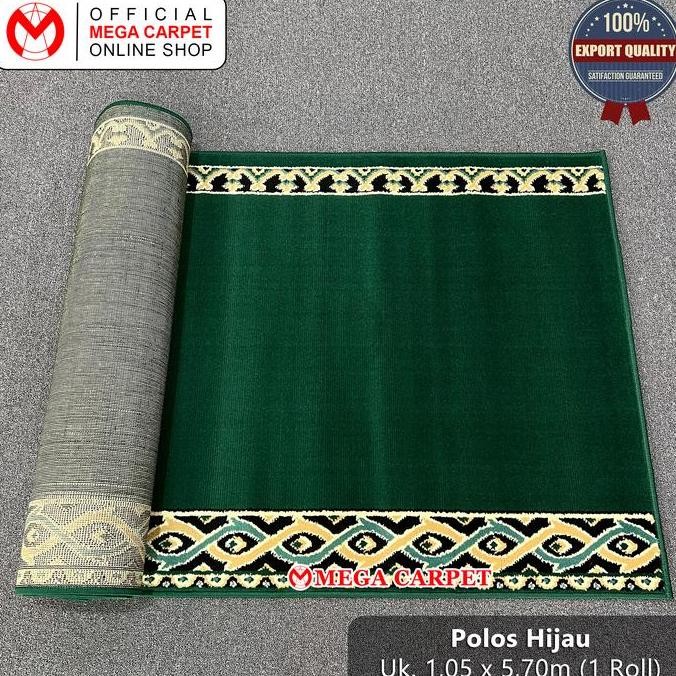 Sajadah Roll / Karpet Masjid / Karpet Mushola [Polos Hijau]
