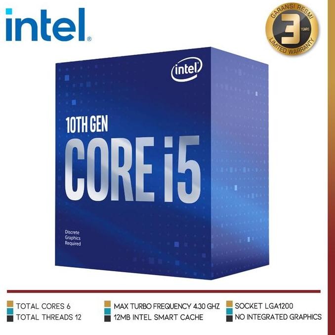 Processor Intel - Core I5 10400F Comet Lake-S Lga 1200 6 Core Gen 10