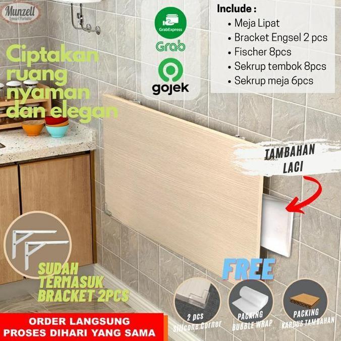 Meja Lipat Dinding Gantung / Meja Gantung / Meja Komputer Meja Laptop