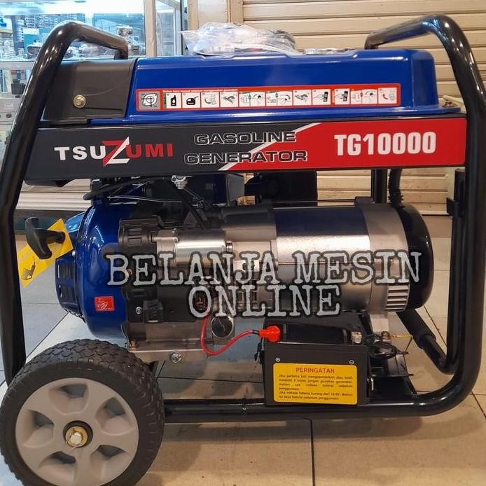 

Terlaris Genset Bensin 10 Kva 1 Phase 7500 - 8000 Watt Tsuzumi Tg10000