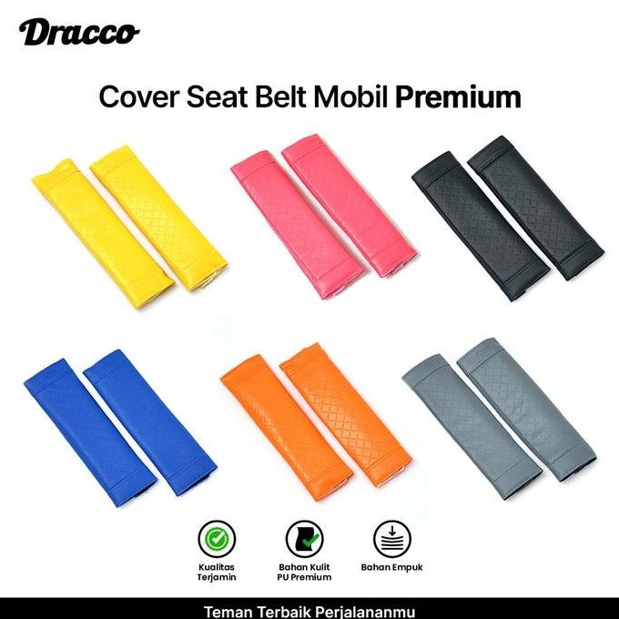 

Terlaris Dracco Cover Seat Belt Mobil 2 Pcs Premium Sarung Sabuk Pengaman Bantalan Safety Belt Kulit Mobil