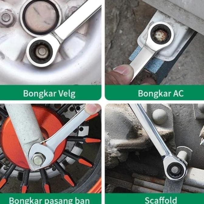 Kunci ring/pas rachet 24mm CRV MIRROR Merk FREED