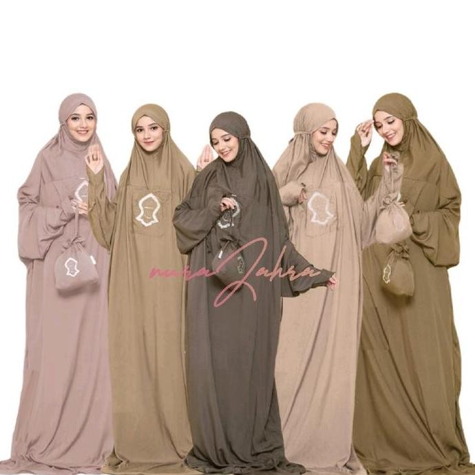 Mukena Hadramaut Terompah (Campur Warna) - Mukena Terusan Terompah