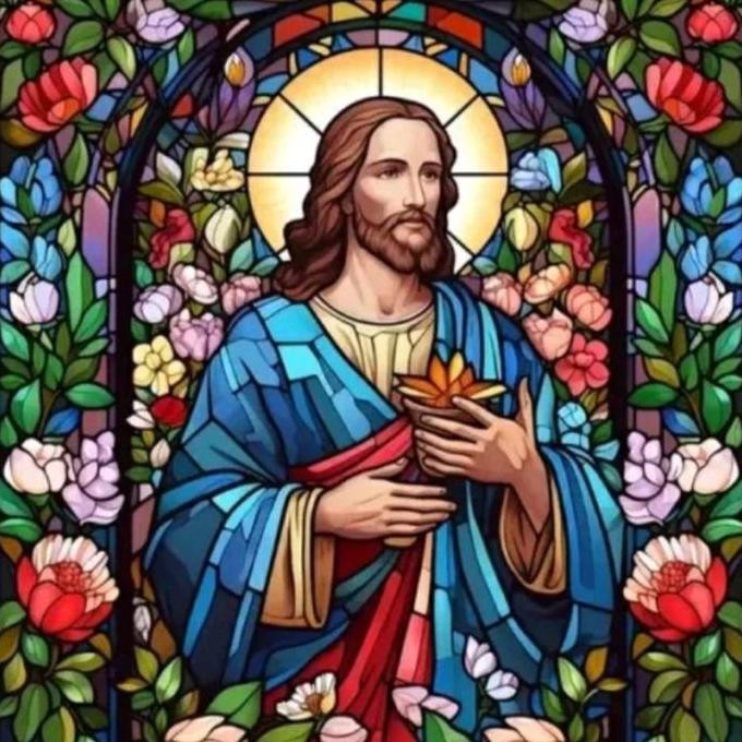 5D DIAMOND PAINTING FULL DRILL ROUND 30x40CM / LUKISAN TUHAN YESUS