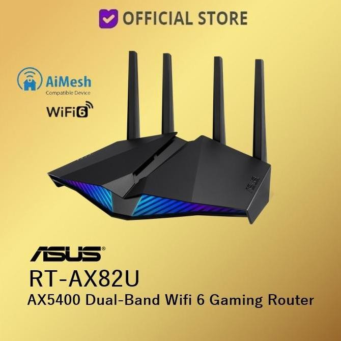 Asus Rt-Ax82U Ax5400 Wifi 6 With Aimesh Ax 5400 Wifi6 Wireless Router