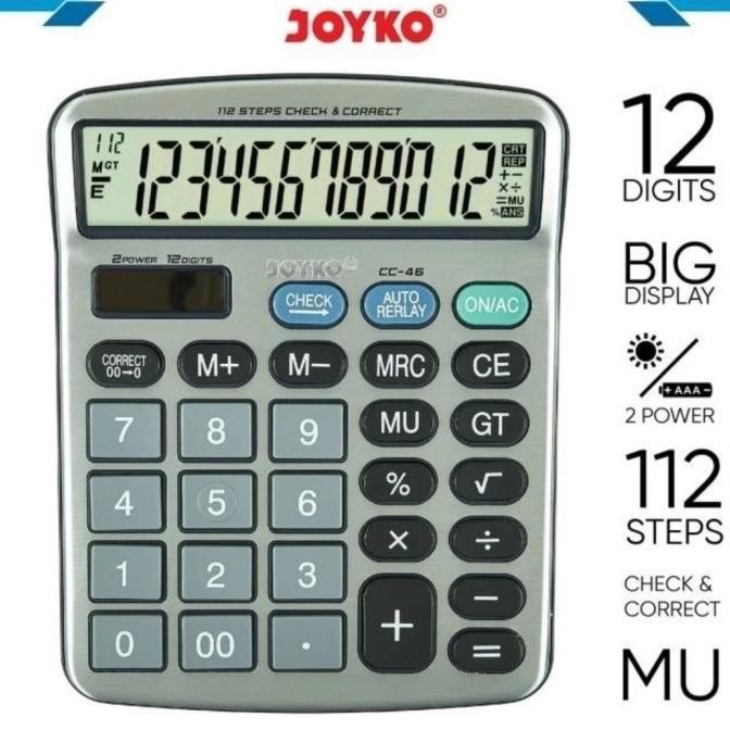 

restock Kalkulator JOYKO CC-46 CHECK CORRECT - Calculator 12Digit CC46