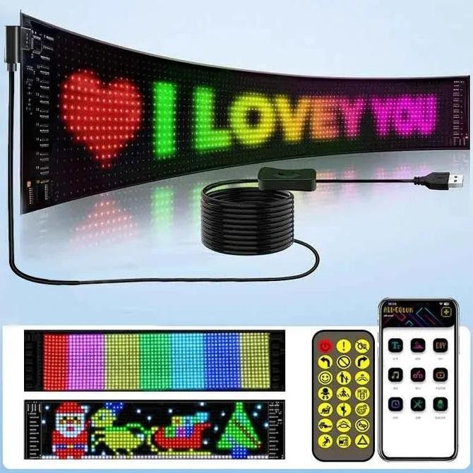 ready Lampu LED Matrix Panel RGB Led Running Text Super Tipis LED 2121 | LED SCREEN Programmable Fle