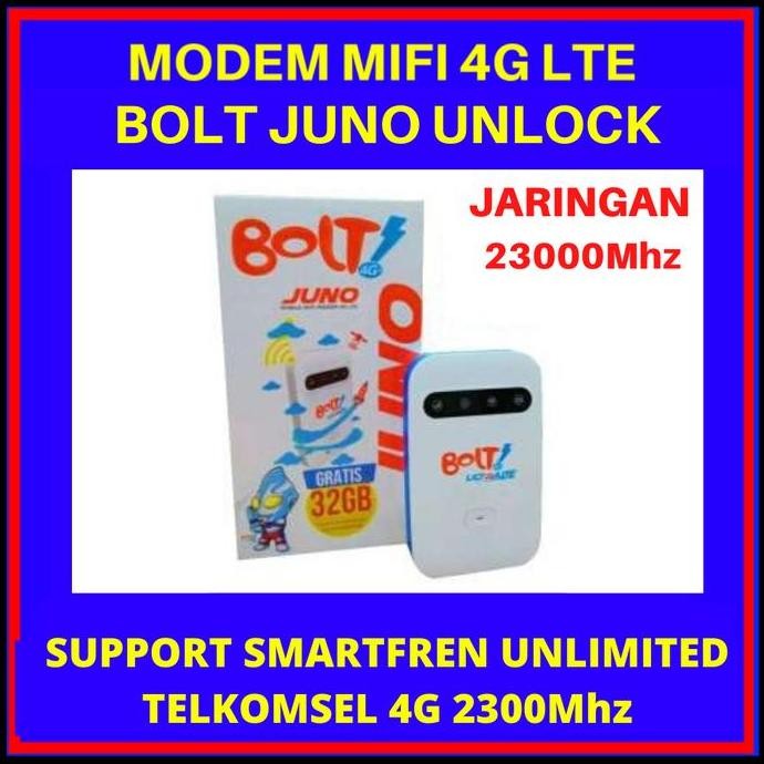 Mifi Modem Wifi Router 4G Bolt Juno Unlock Free Perdana Smartfren