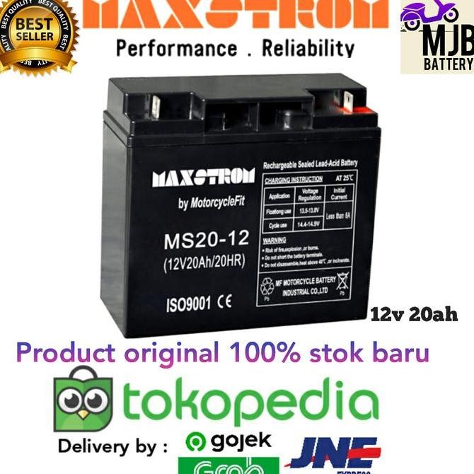 Aki Genset 12V 20Ah 12V20Ah 12 V 20 Ah Aki Kering Vrla