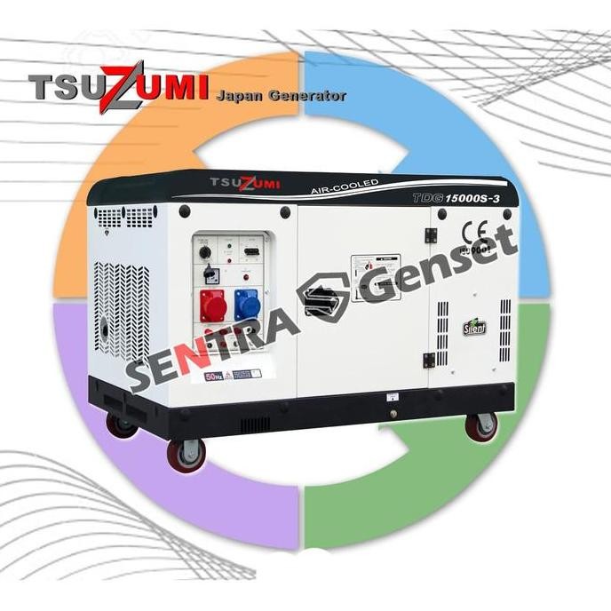 

Terlaris Genset Silent 15 Kva 3 Phase. Tsuzumi Tdg 15000S-3 Japan Technology