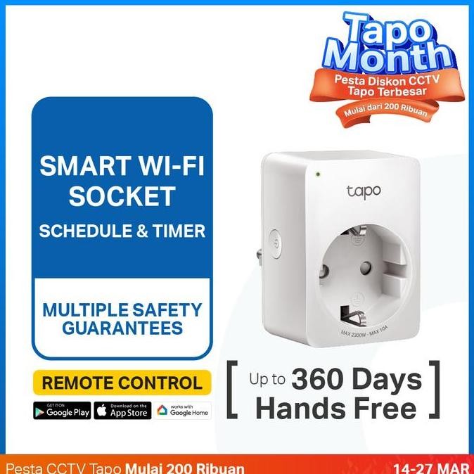 Tp-Link Tapo P100 Mini Smart Plug Wifi Outlet Mini Socket Tp Link