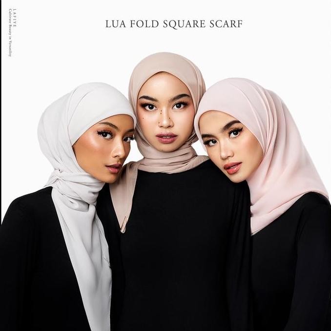 Lua Fold Square Scarf - Lafiye Premium Square