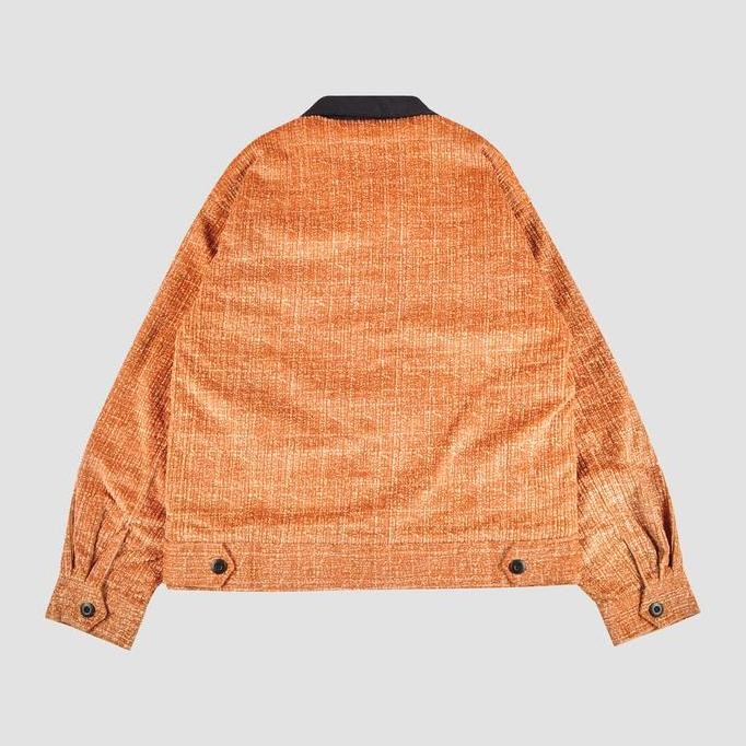Grosir Evilspirit Jacket Corduroy - Belinda Orange Unisex Jaket Pria Kancing Outer Casual Panjang