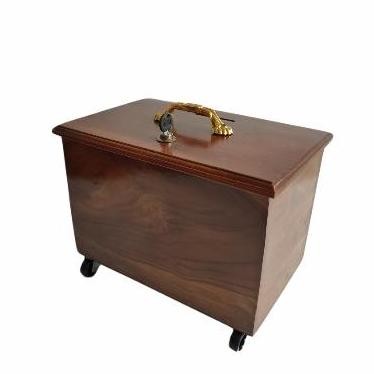 Kotak Amal Kayu Jati Besar Polos Plus Roda