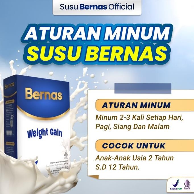 

(Expert) BERNAS Susu Gemuk Anak | Susu Penambah Nafsu Makan Anak | Susu Penambah Berat Badan Anak | Isi 200 gram