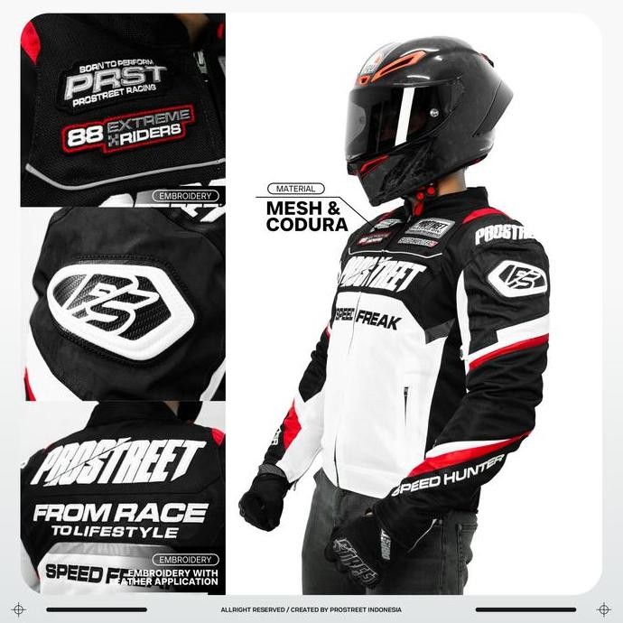 Murah Jaket Mesh Prostreet Majestic White