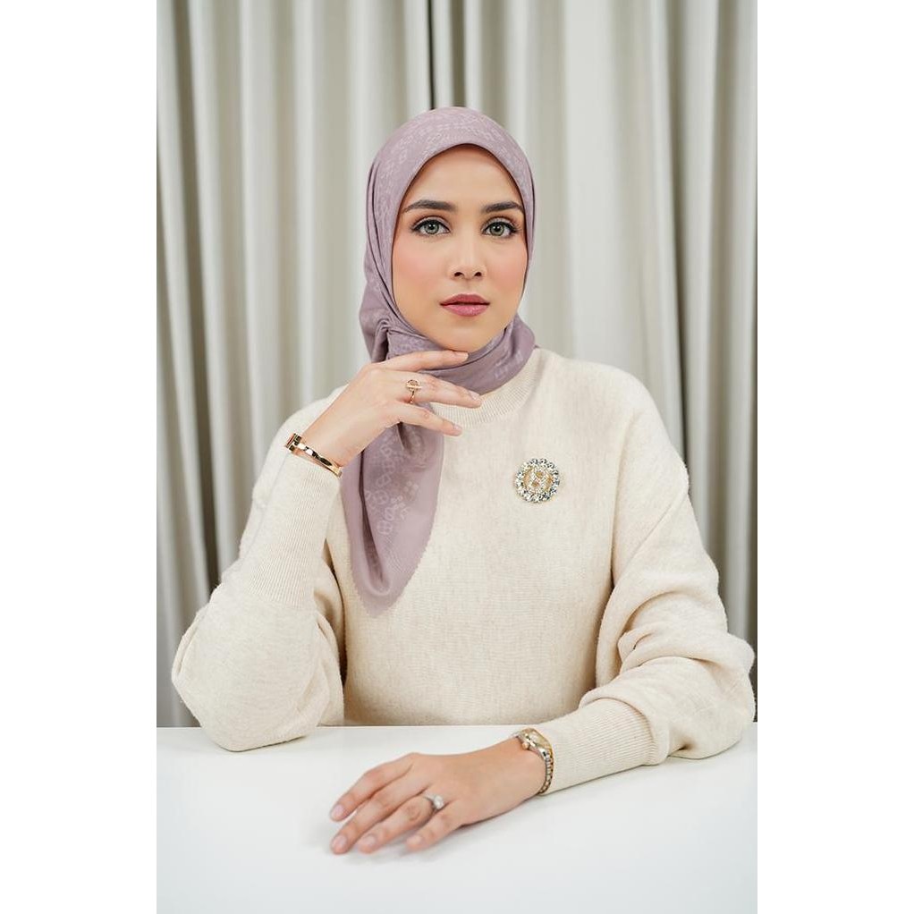 Monogram Scramble Voile Square - Aurora