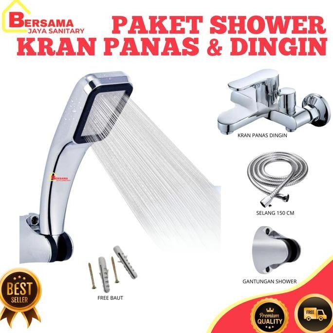 Murah Kran Panas Dingin Kran Shower Kran Bathtub Keran Air Mixer Panas Dingin Shower Set Teknologi T