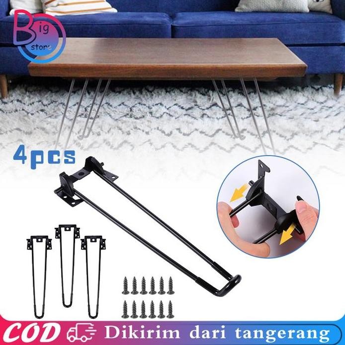 

Terlaris 4Pcs Kaki Meja Lipat Tinggi 320Mm Kaki Besi Meja Lipat Aksesories Untuk Meja Kecil