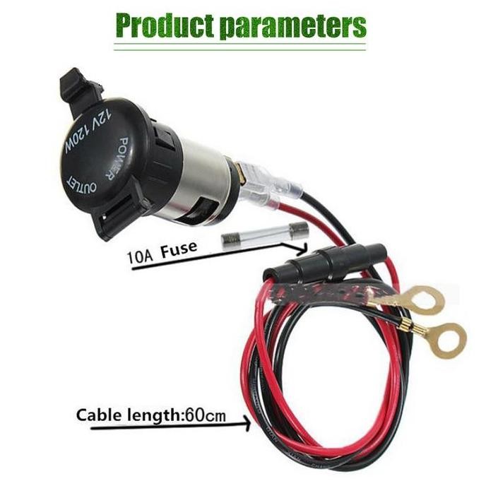 Socket Charger Mobil Cigarette Lighter Power Outlet Set Universal