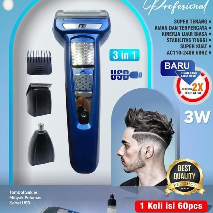 Terlaris Alat Cukur Rambut Kumis Bulu Hidung 3In1 Fd 9825 Hair Clipper Fd9825