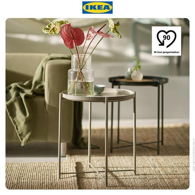 

Terlaris Ikea Gladom Meja Baki Multifungsi Abu-Abu/Krem Bahan Baja 45X53 Cm