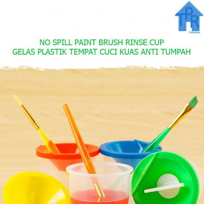 

ready Cup cuci kuas lukis anti tumpah / no spill painting brush rinse - D7