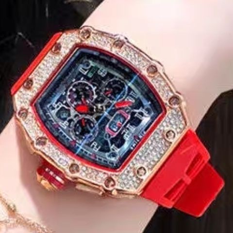 Jam Tangan Fashion Keren Pemuda dengan Enam Jarum Detik, Dial Besar Trendy, Jam Tangan Pria Non-Meka
