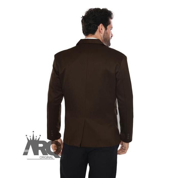 JAS BLAZER PRIA MODEL SLIMFIT WARNA COKLAT TUA POLOS TERBARU Hitam Formal Panjang Kantor Casual Jake
