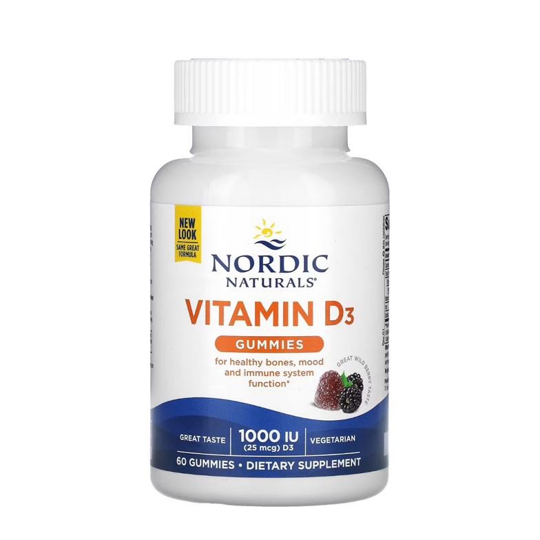 Nordic Naturals Vitamin D3 Gummies Wild Berry 1000 Iu 60 Gummies