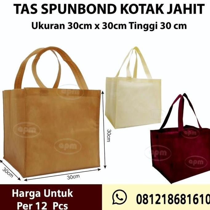 

NEW!!! Tas Spunbond Kotak Ukuran 30x30x30 (Tas Jahit)
