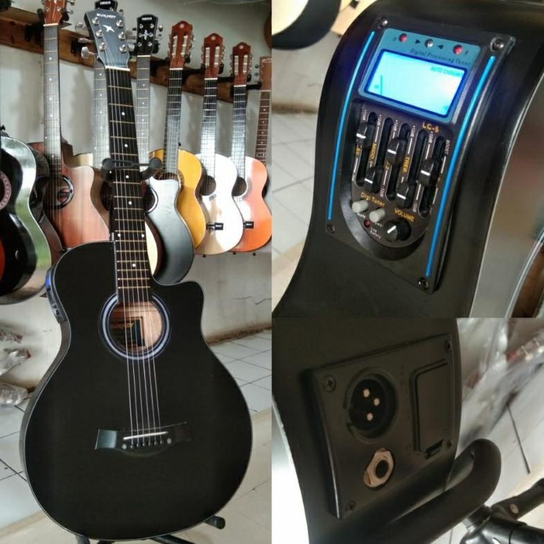 NEW Gitar Original Sukhoy Akustik Elektrik Tuner Terbaru Dan Termurah Berkualitas Terbaik