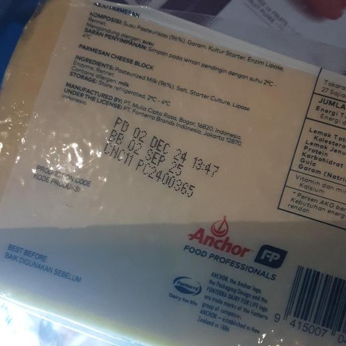 

Sale Parmesan Cheese Anchor Block 800 Gram