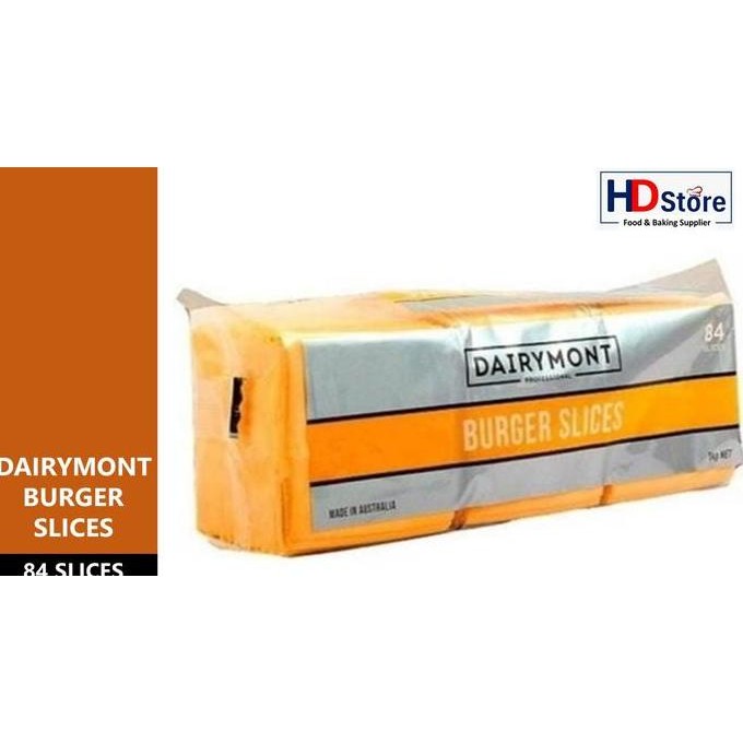 

Grosir Dairymont Red Cheddar Cheese Keju Burger Slice 1 Kg - 84 Slices
