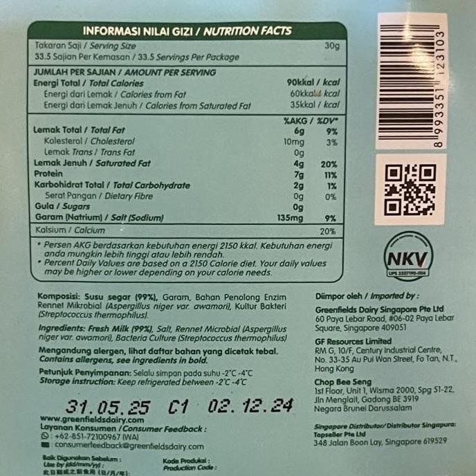 

Promo Greenfields Mozzarella Cheese 1 Kg / 200Gr