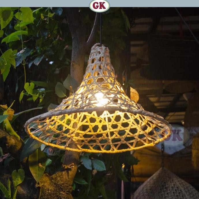 Murah D40 Lampu Rotan Capil /Kap Lampu Gantung /Cover Lampu Rotan 1066