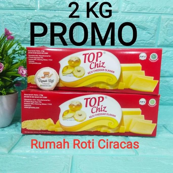 

Sale Keju Top Chiz 2Kg Processed Cheddar Cheese 2 Kg Blok Chese Topchiz