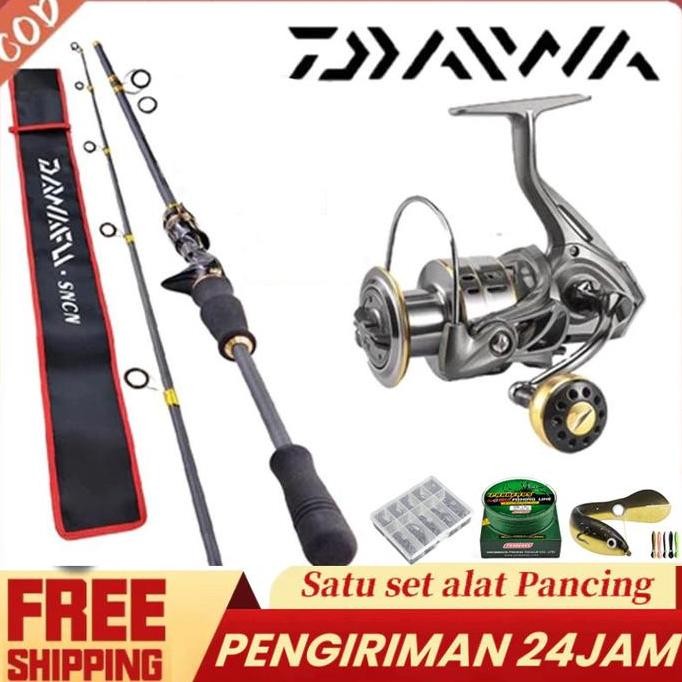 Set Joran Pancing Daiwa, Mencakup Satu Joran Pancing Dengan Panjang Antara 1,65 Meter Hingga 2,7 Met